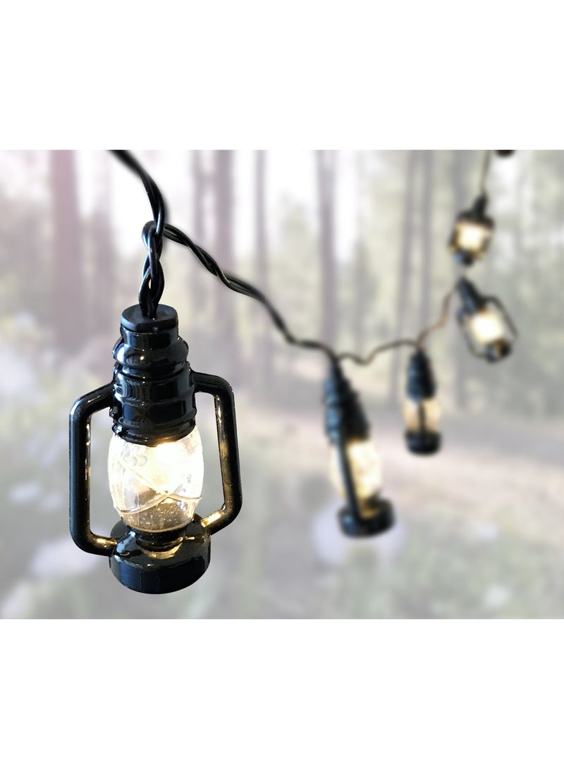 سلسلة مصابيح فانوس - سلسلة مصابيح LED صغيرة سوداء تعمل بالبطارية، 5 أمتار - Image 1
