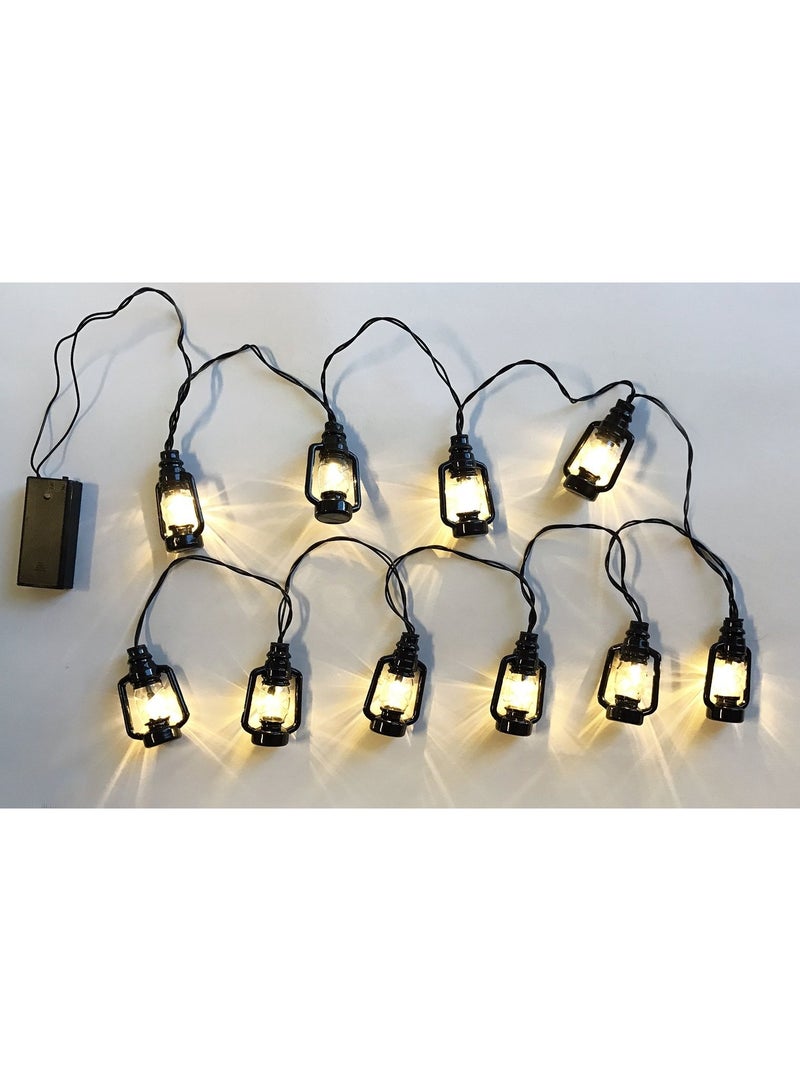سلسلة مصابيح فانوس - سلسلة مصابيح LED صغيرة سوداء تعمل بالبطارية، 5 أمتار - Image 2
