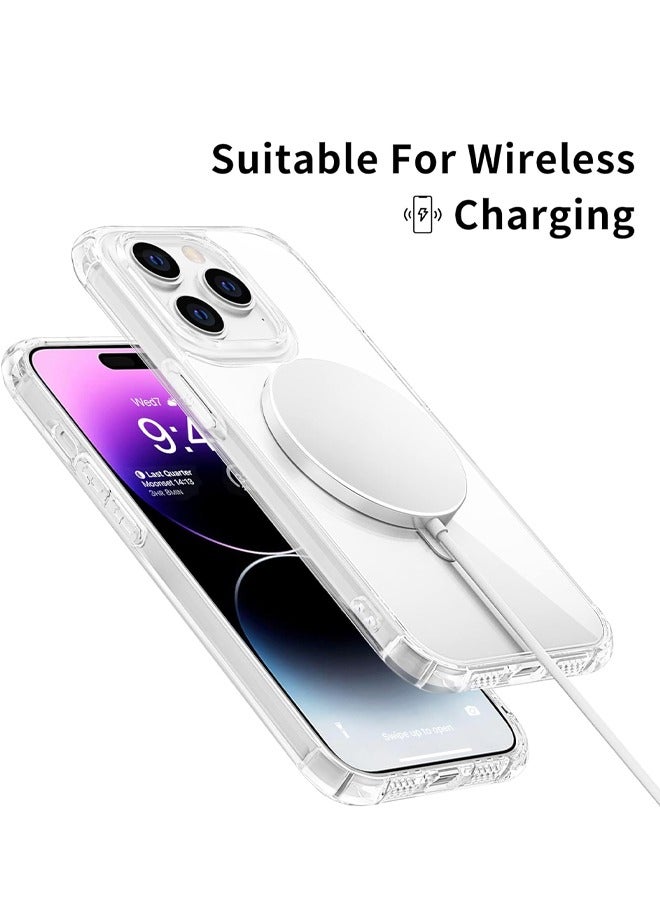 Provenge Megnatic MagSafe Case for iPhone 15 Pro Max Compatible with Wireless Charging Shockproof Anti Yellowing Phone Cover Clear Back Easy Installation For iPhone 15 Pro Max - Image 3
