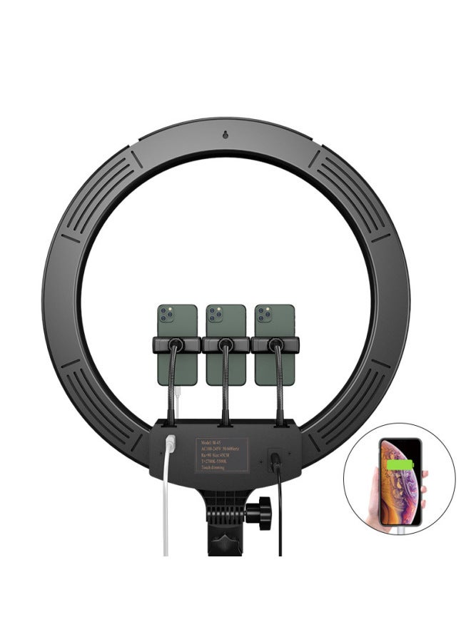 18-inch Mobile Phone Fill Light 45cm Touch Beauty Light TikTok Net Red Anchor Skin Rejuvenation Selfie LED Ring Light Stand-Color:18-inch 45cm Touch Light With Remote Control  - Image 4