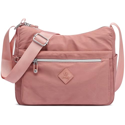 ETidy Crossbody Bag For Women Waterproof Lightweight Casual Shoulder Handbag Purse(L Size Pink - Image 1