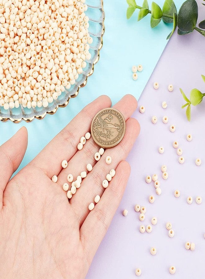 AHANDMAKER 3000Pcs Wood Beads, 4mm Unfinished Round Wood Loose Beads, Undyed Natural Wood Tube Beads with 2mm Hole, Wooden Spacer Beads for Bracelet Necklace Jewelry Making DIY Crafts and Home Decor - Image 3