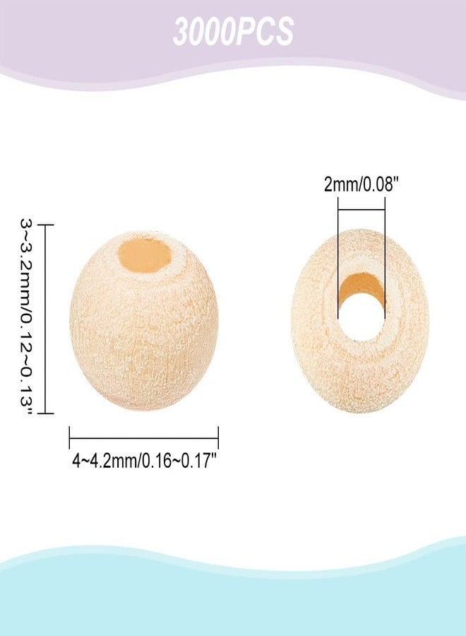 AHANDMAKER 3000Pcs Wood Beads, 4mm Unfinished Round Wood Loose Beads, Undyed Natural Wood Tube Beads with 2mm Hole, Wooden Spacer Beads for Bracelet Necklace Jewelry Making DIY Crafts and Home Decor - Image 2