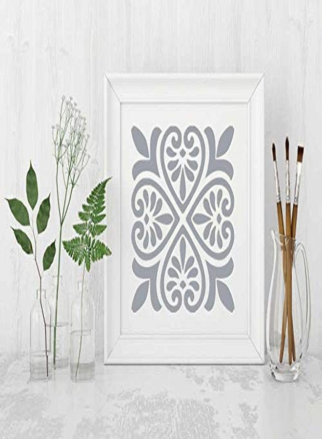 OBUY Reusable Stencil Laser Cut Painting Template Floor Wall Tile Fabric Furniture Stencils Mandala Painting Stencils Set of 6 (6x6 inch) - Image 3