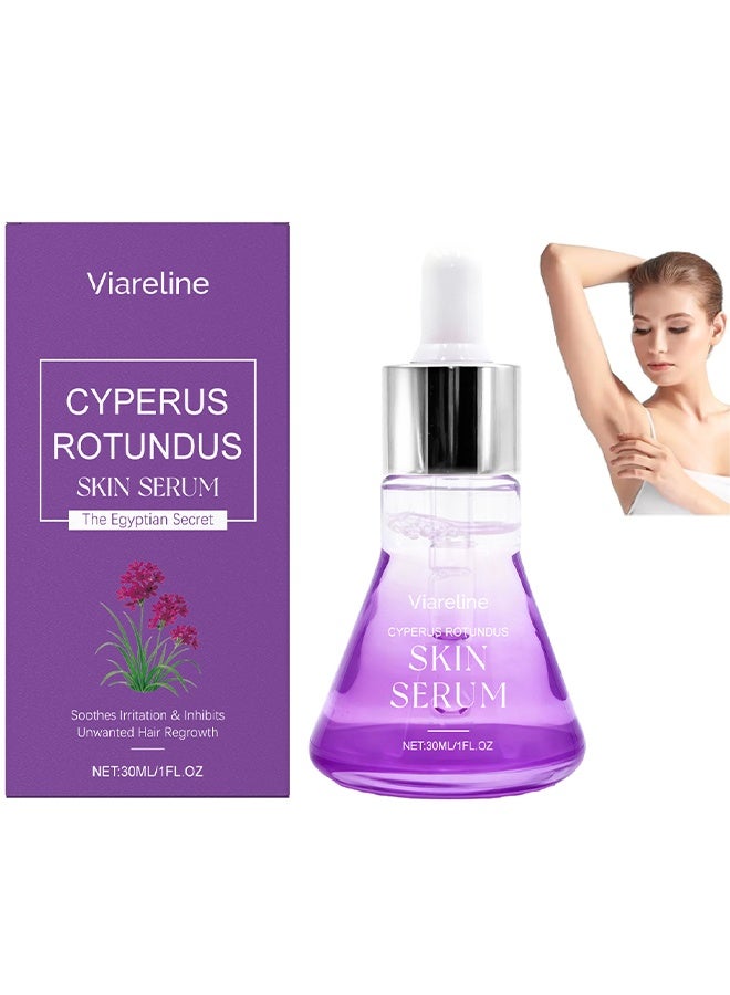 Viareline Cyperus Rotundus Skin Serum 30ml, Natural Hair-Reducing & Shaving Oil, Post-hair Removal Treatment Serum, Inhibits Hair Growth, Brightens And Fades Hair Marks - Image 1