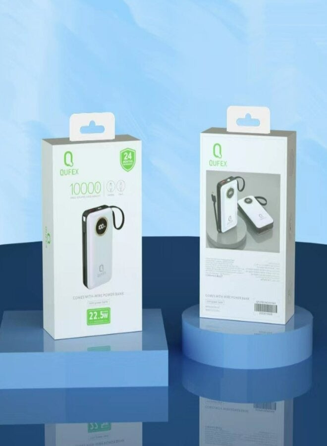 كيفكس شاحن محمول PD بسعة 10000 مللي أمبير مع كابل Type-C + iPhone مدمج - Image 2