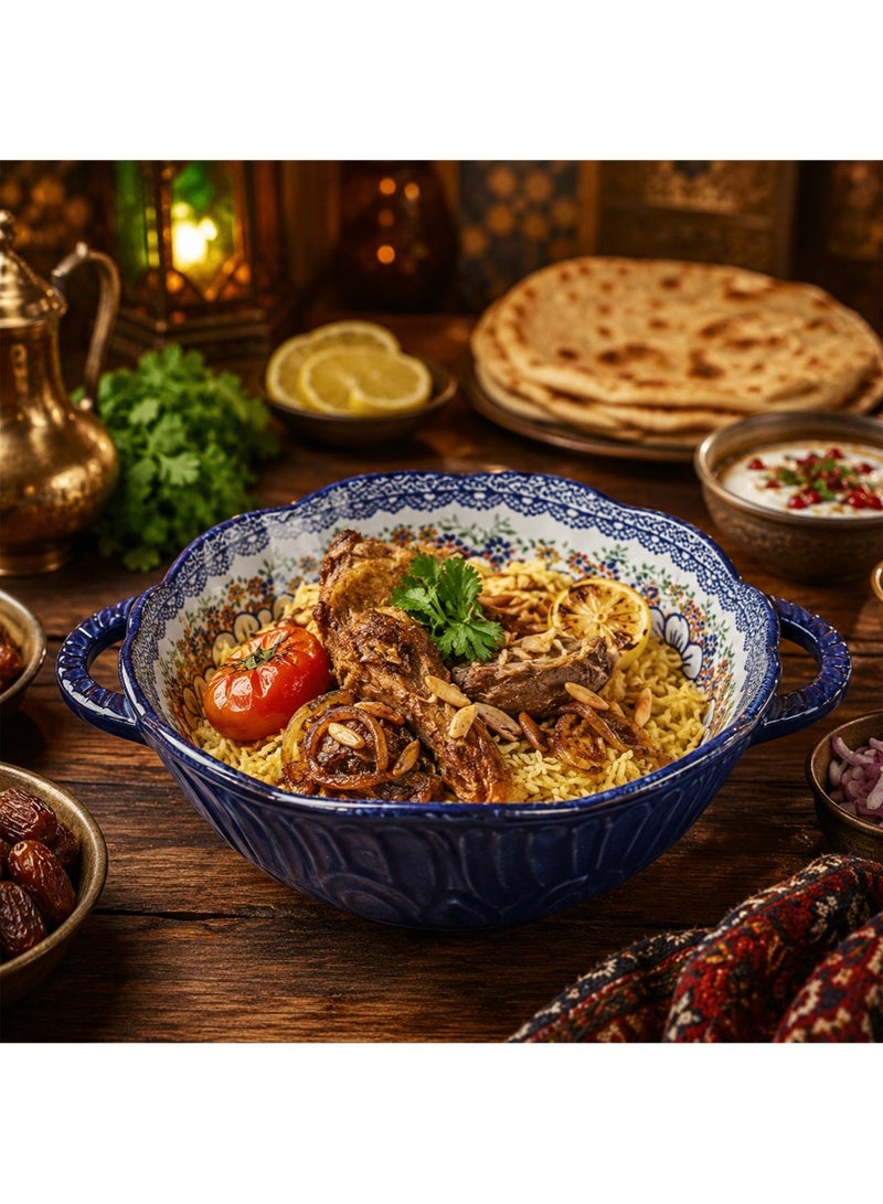 طقم أدوات مائدة للمطبخ مكون من 15 قطعة، طقم هدايا، على الطراز البوهيمي، طقم عشاء كلاسيكي فاخر وأنيق، آمن للاستخدام في الفرن وغسالة الأطباق والميكروويف - Image 4
