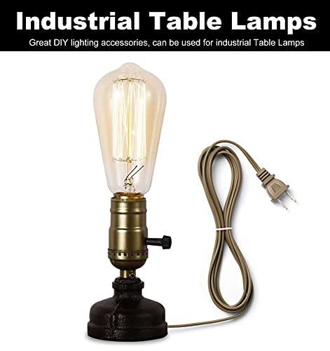 Qc Lamp Making Kit, Lamp Parts for Repair Replacement or Rewire Table and Floor Lamps, 3 Way Socket 12 Foot Matching Cord and Essential Hardware, DIY Lamp Kits for Do It Yourself (Antique Brass) - Image 5