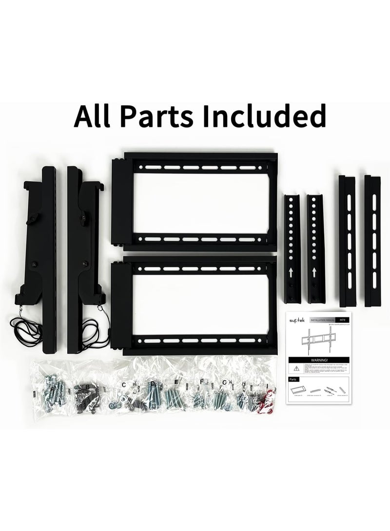 حامل حائط للشاشات من 55 إلى 100 بوصة – تصميم قوي بزاوية إمالة قابلة للتعديل – يتحمل حتى 100 كجم – متوافق مع قواعد تثبيت 16 و18 و24 بوصة – VESA 900x600 مم - Image 4