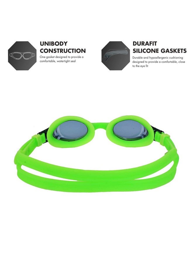 TYR Kids Swimple Swim Goggle, Smoke;Green - Image 4