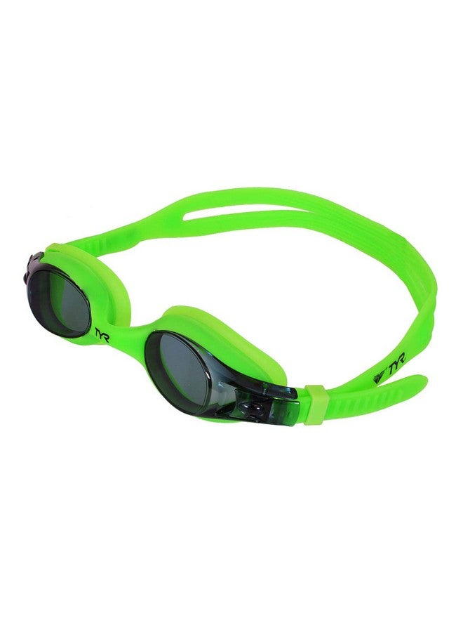 TYR Kids Swimple Swim Goggle, Smoke;Green - Image 2
