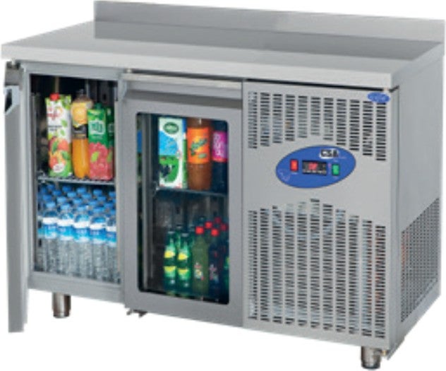 CSA Inox Karacasan Industrial 281 Lt 430 Steel Quality 120 cm Two Door 700 Counter Type Refrigerator 