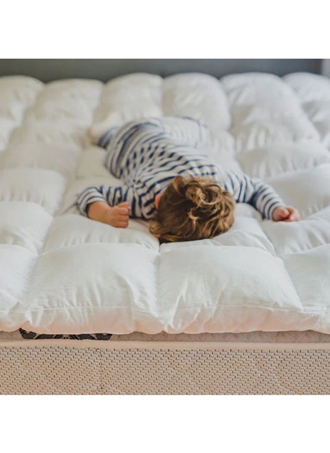 Mattress Topper Cotton White 180 x 200cm