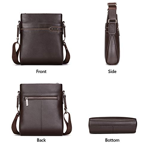 LAORENTOU Men's Genuine Leather Shoulder Bag, Business Crossbody Bag for Men Messenger Bags - Image 5