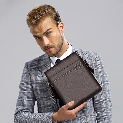 LAORENTOU Men's Genuine Leather Shoulder Bag, Business Crossbody Bag for Men Messenger Bags - Image 2