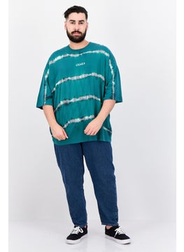 Asos Design Men Crew Neck Short Sleeves Oversized Tie Dye T Shirt, Green  - Image 4
