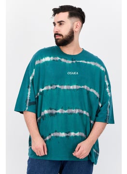 Asos Design Men Crew Neck Short Sleeves Oversized Tie Dye T Shirt, Green  - Image 1