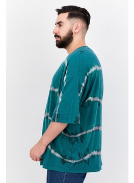 Asos Design Men Crew Neck Short Sleeves Oversized Tie Dye T Shirt, Green  - Image 2