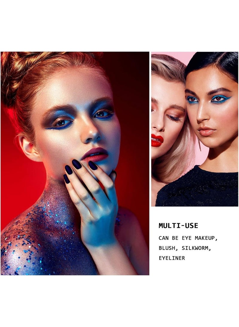 Eyeshadow Pencil Glitter , 12 Colours/Set with Mother of Pearl Glitter, Long-lasting Waterproof- Multi Use Eyeshadow Eyeliner Highlighter Cosmetic Kit - Image 2