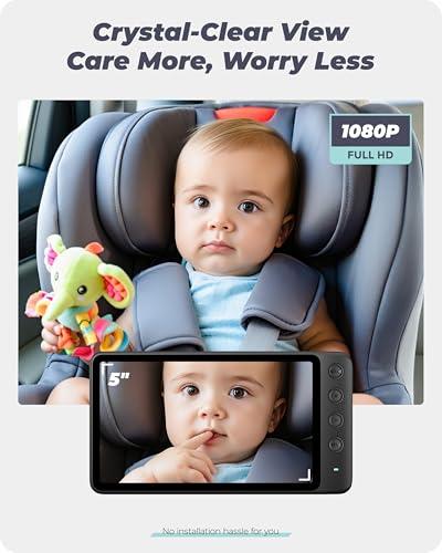 WEMOH Magnetic Dual Baby Car Camera for Two Kids, 1080P IPS Display with Magnetic Mount, 3 Modes( Zoom/Mirror/Split ), Automatic Night Vision, USB-Powered Car Camera for Baby Rear Facing (2 Cams) - Image 4