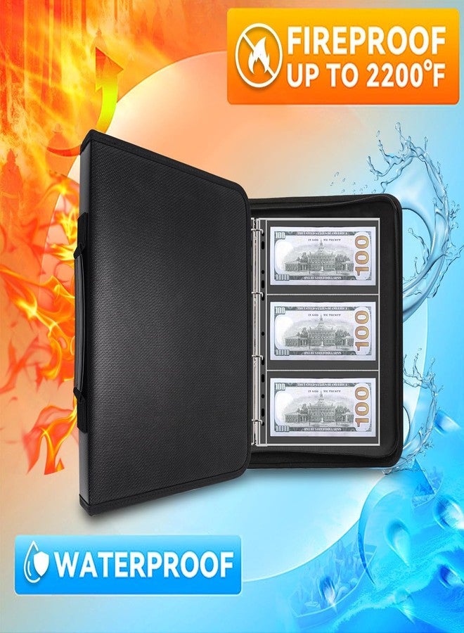 Ordlv 400 Pockets Coin Collection Book with Handle, Fireproof & Waterproof Coin Holder for Collectors, 36 Paper Coin Collection Supplies for Coin Currency Collection, Money Saving Binder for Pennies,Bill - Image 4
