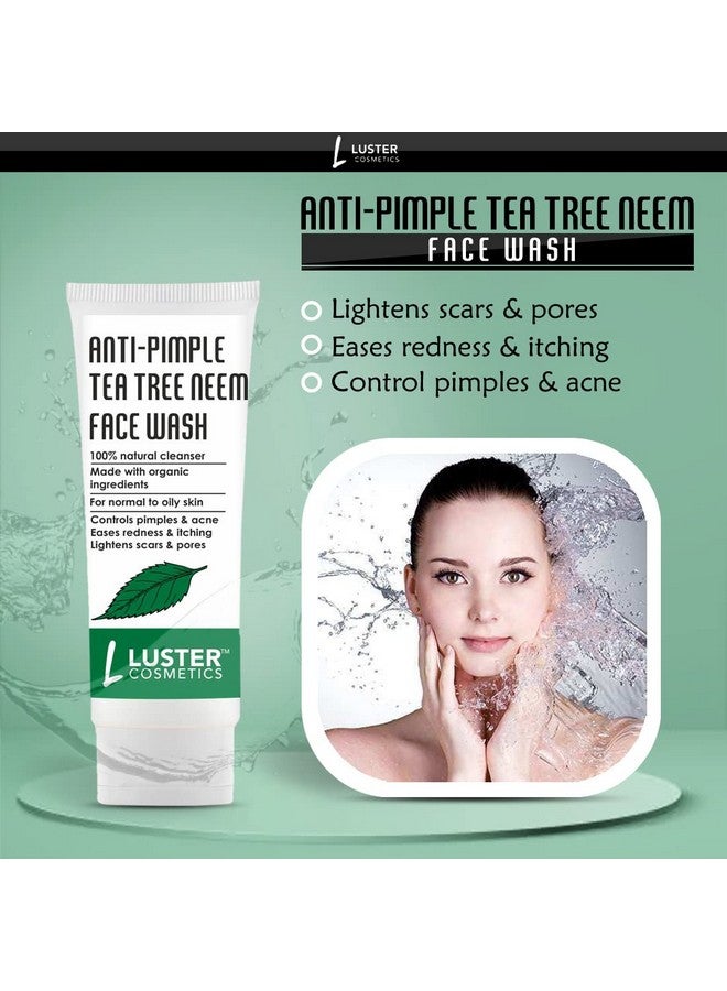 Luster Cosmetics Combo Pack | Avocado Aloe Body Lotion-300ml| Night Cream-60ml | Green Apple Body Wash-300ml | Anti Pimple Tea Tree Neem Face Wash-100ml | Paraben Free - Image 5