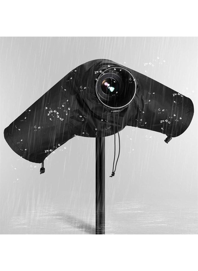 Powerextra Professional Waterproof Camera Rain Cover Protector for Nikon Sony Pentax and Other Digital SLR Cameras, Great for Rain Dirt Sand Snow Protection (Black)  - Image 3
