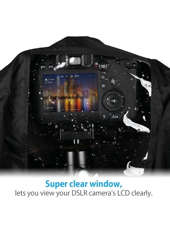 Powerextra Professional Waterproof Camera Rain Cover Protector for Nikon Sony Pentax and Other Digital SLR Cameras, Great for Rain Dirt Sand Snow Protection (Black)  - Image 2