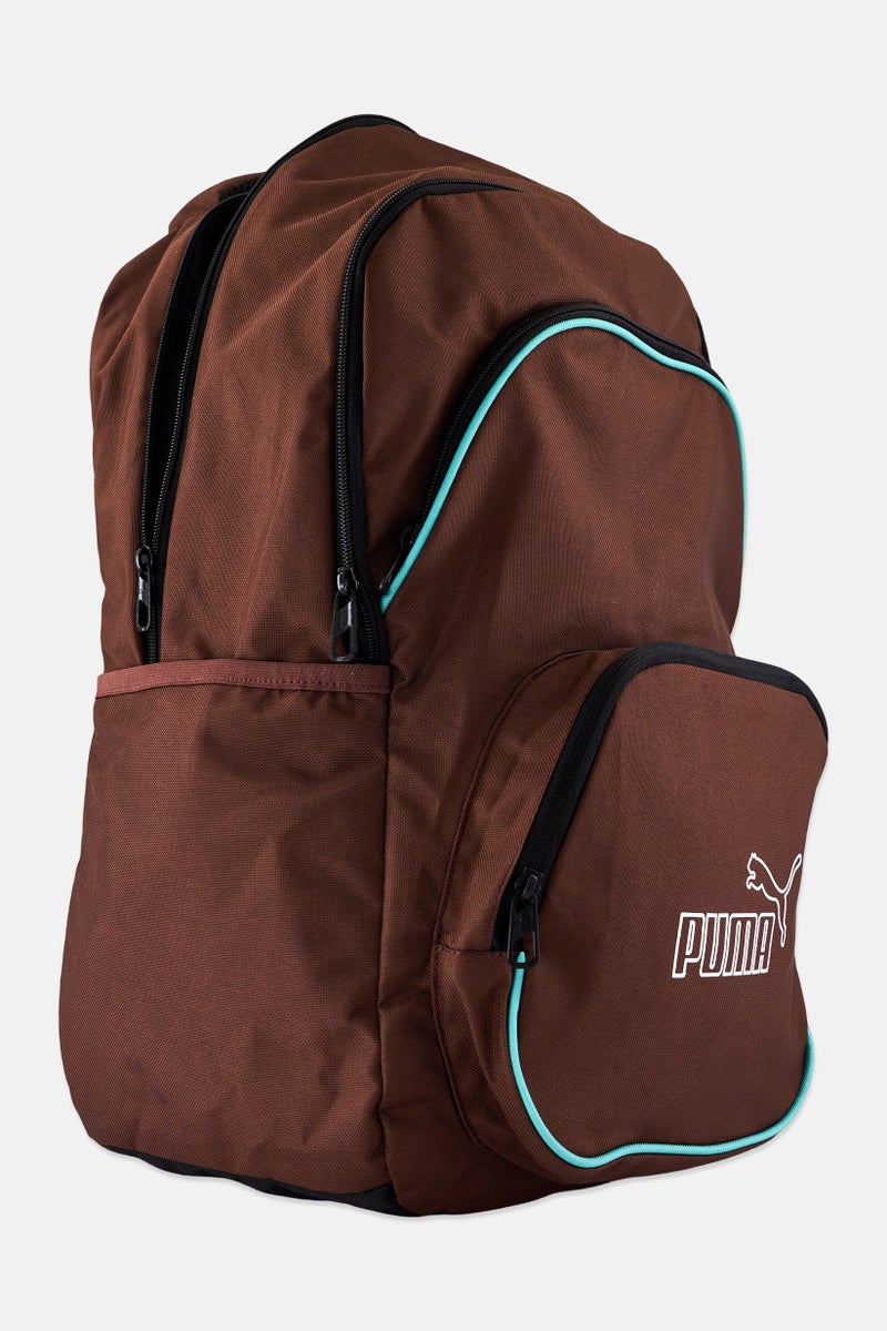 PUMA Men Brand Logo Backpack, Brown - Image 3