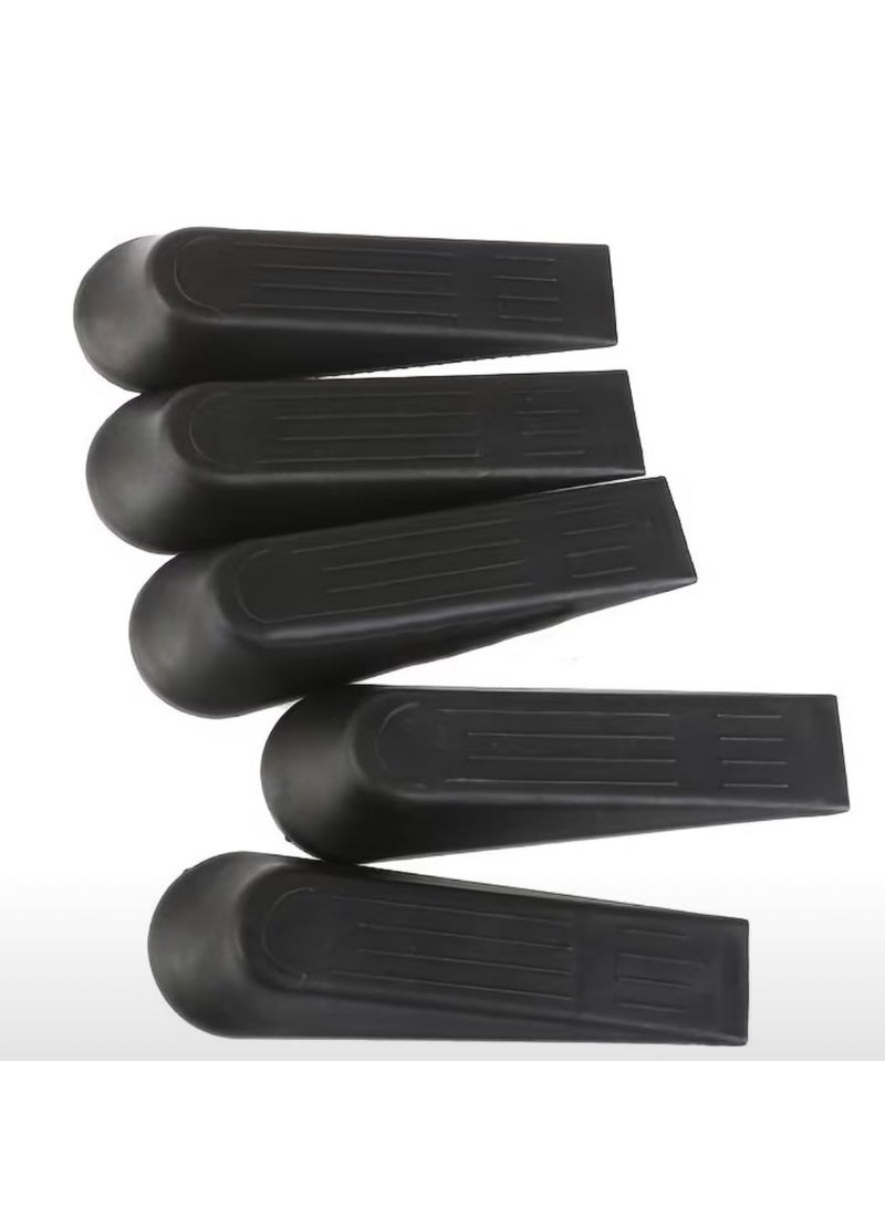 كلين ويف مجموعة مصدّات أبواب بلاستيك قوية (5 قطع) – أوتاد مانعة للانزلاق للاستخدام المنزلي والمكتبي | بدون تركيب أو أدوات للأبواب الداخلية والخارجية - Image 3