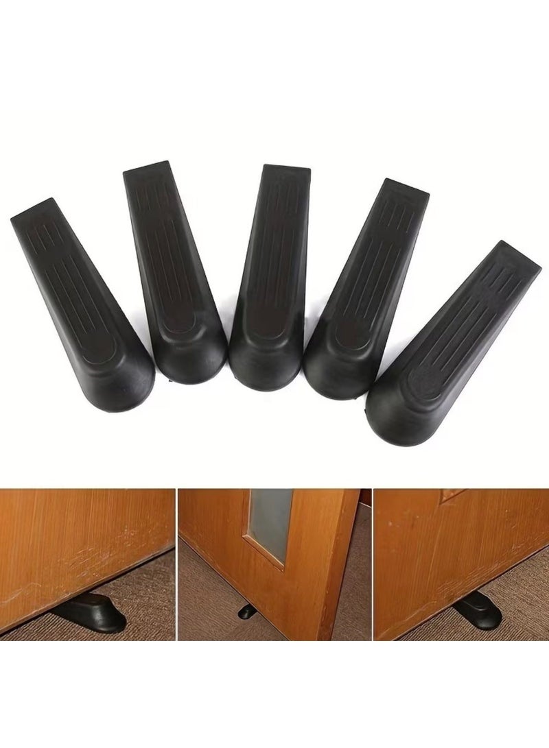 كلين ويف مجموعة مصدّات أبواب بلاستيك قوية (5 قطع) – أوتاد مانعة للانزلاق للاستخدام المنزلي والمكتبي | بدون تركيب أو أدوات للأبواب الداخلية والخارجية - Image 5