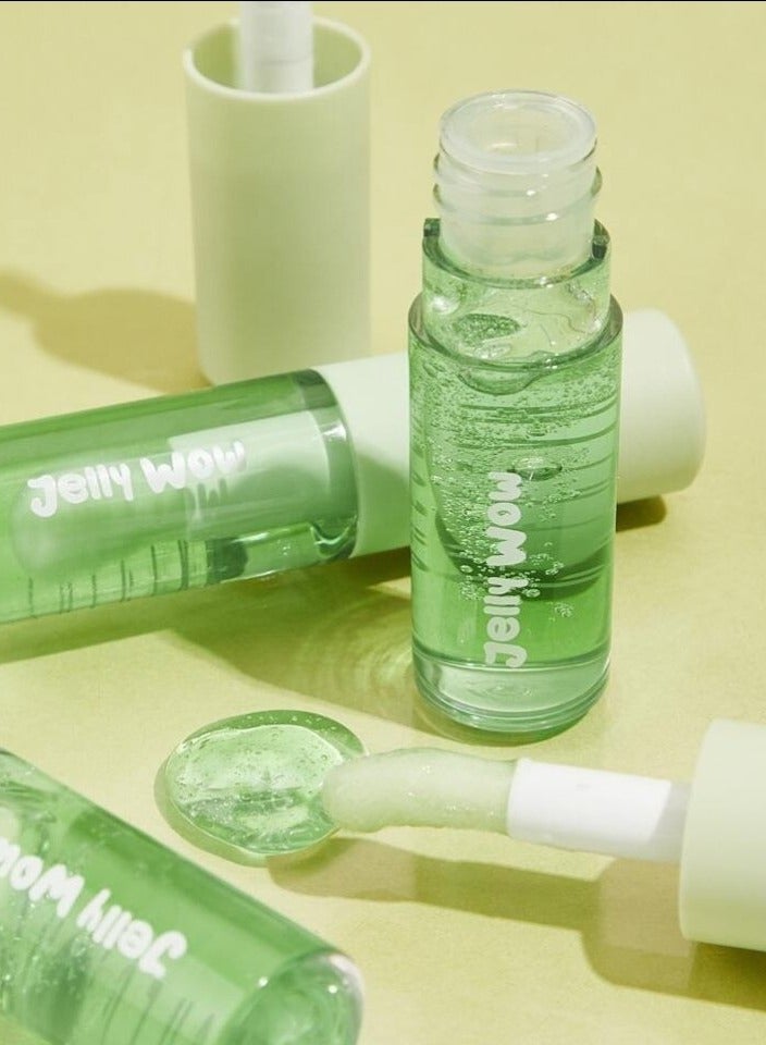 Lip Gloss Jelly Wow Hydrating Lip Oil Green Apple Envy  - Image 4