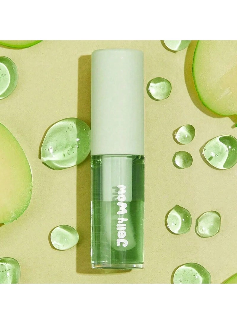 Lip Gloss Jelly Wow Hydrating Lip Oil Green Apple Envy  - Image 2