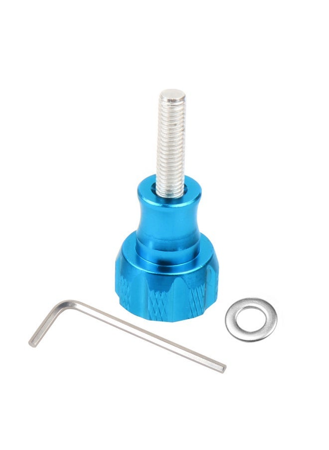 Suitable For GoPro11/10 Insta360 X3/2 Motion Camera Long And Short Screw Aluminum Alloy Fixed Screw Wire-Color:Short Wrench Washer Sky Blue - Image 1