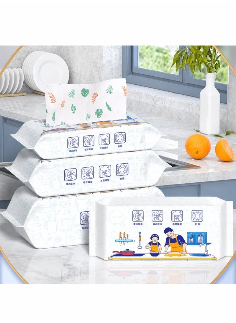 Multi-purpose kitchen cleaning cloths 20x20 cm – non-woven cotton, absorbent of grease and water - Image 1