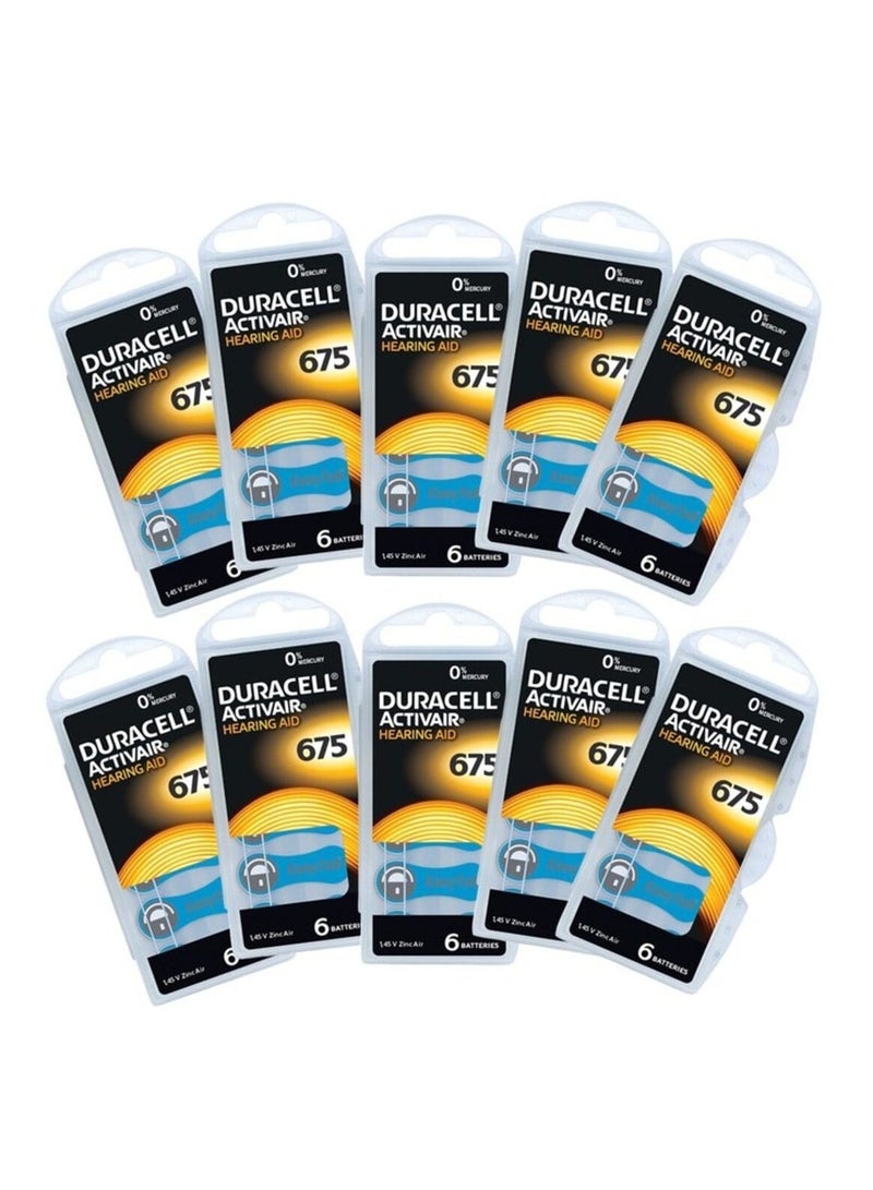Duracell 60x Duracell Activair Hearing Aid Batteries (Size 675) Zinc-Air 1.45V Mercury Free - Image 1