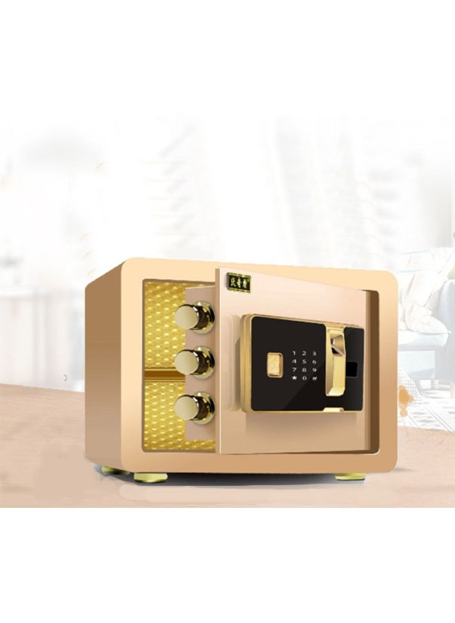 Fireproof Safe for Home Use, Digital Home Safe Fireproof Waterproof with Combination Lock & 2 Keys, Large Security Drop Box Safe for Cash, Mail, Checks, Document, Spare Keys and Removable Shelf, Fire Safe Box for Home Money Valuables(Gold)