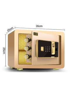 Arabest Fireproof Safe for Home Use, Digital Home Safe Fireproof Waterproof with Combination Lock & 2 Keys, Large Security Drop Box Safe for Cash, Mail, Checks, Document, Spare Keys and Removable Shelf, Fire Safe Box for Home Money Valuables(Gold)  - Image 2