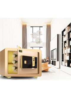 Arabest Fireproof Safe for Home Use, Digital Home Safe Fireproof Waterproof with Combination Lock & 2 Keys, Large Security Drop Box Safe for Cash, Mail, Checks, Document, Spare Keys and Removable Shelf, Fire Safe Box for Home Money Valuables(Gold)  - Image 4