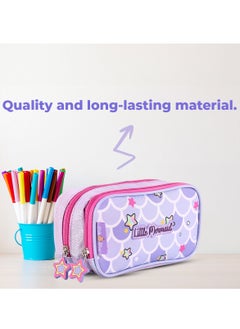 Milk&Moo Milk&Moo Pencil Case Glittering Mermaid, Cute Pencil Pouch for Girls, Kids Pencil Bag, Lightweight, Large Capacity, Suitable for Pre School - Kindergarten - Elementary Grade  - Image 5