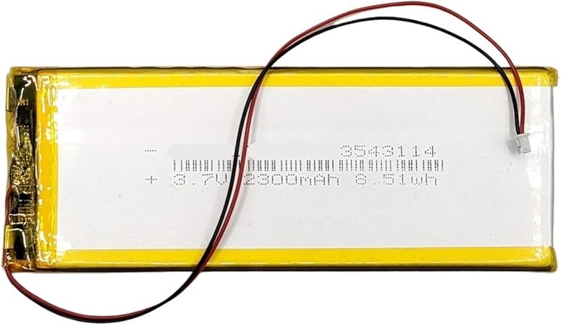 بطارية ليثيوم أيون قابلة لإعادة الشحن 3.7 فولت 2300 مللي أمبير مع موصل JST 1.25 - Image 1