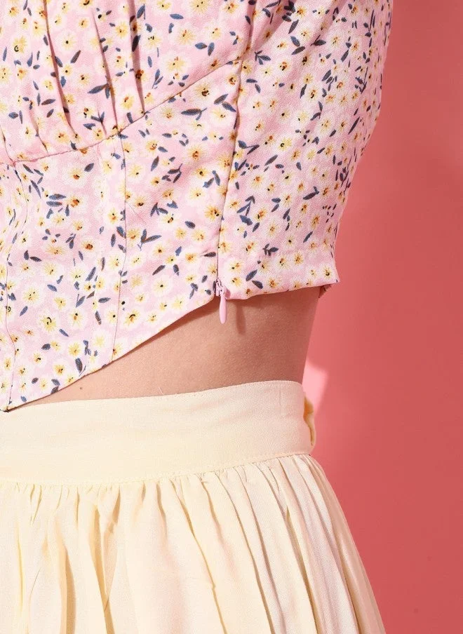 STREET 9  Pretty Pink Floral Top for Women for Women | Best Price UAE