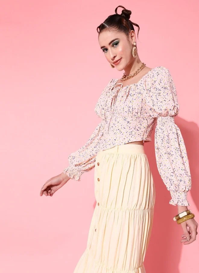 STREET 9  Pretty Pink Floral Top for Women for Women | Best Price UAE