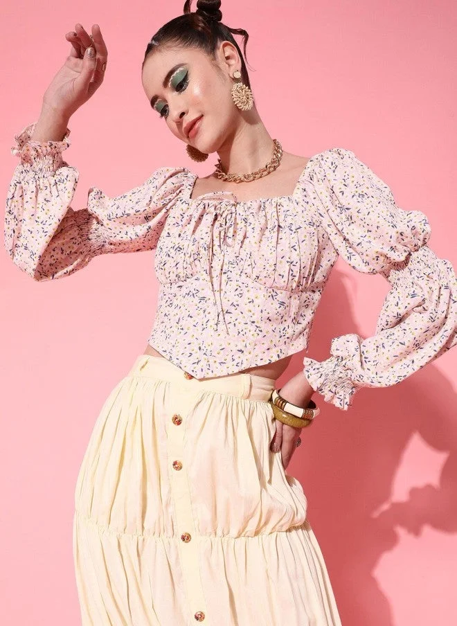 STREET 9 Pretty Pink Floral Top for Women