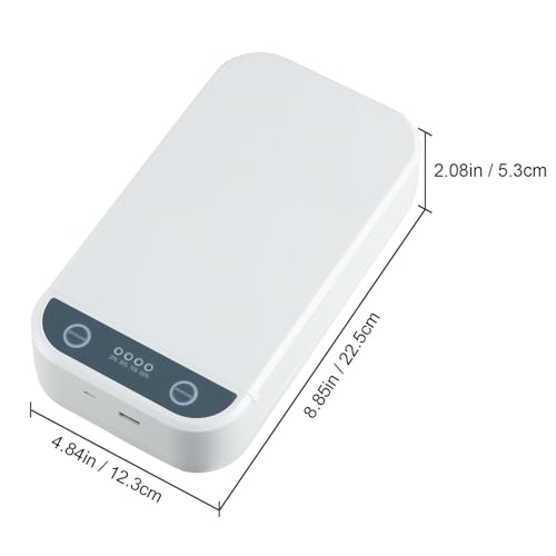 Soiiw Nail Tool Sterilizer Box Portable with Blue Light,USB Sterilizer Cleaning Box for Nail Salon, Tweezers, Jewelry, Phone, Manicure Tools - Image 2