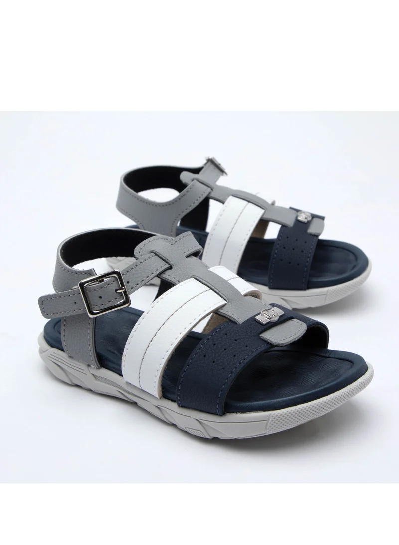 موليكينهو MOLEKINHO Sandals with Back strap For Infant Boys, Grey