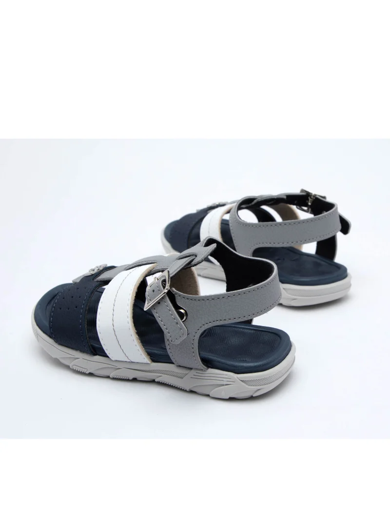 موليكينهو MOLEKINHO Sandals with Back strap For Infant Boys, Grey