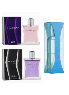 COLOUR ME Perfume Combo Set Rasasi Daarej for Men 100ml and Daarej for Women 100ml & Colour Me Sky Blue 100ml  - Image 1