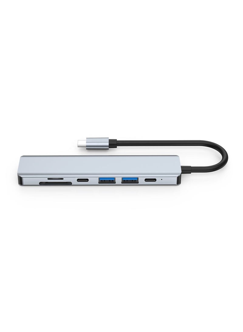 Zero ZERO TYPE-C to HDTV 7 in 1 Adapter with PD USB TF SD -4K resolution support – Space Gray  - Image 5