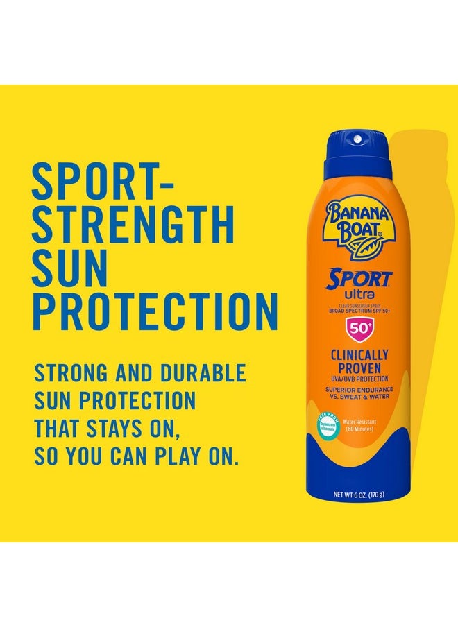 بانانا بوت بخاخ واقي من الشمس Banana Boat Sport Ultra SPF 50، 9.5 أونصة | بخاخ واقي من الشمس Banana Boat SPF 50، واقي من الشمس خالٍ من الأوكسي بنزون، واقي من الشمس يُرش، واقي من الشمس مقاوم للماء، واقي من الشمس بحجم عائلي، 9.5 أونصة  - Image 2